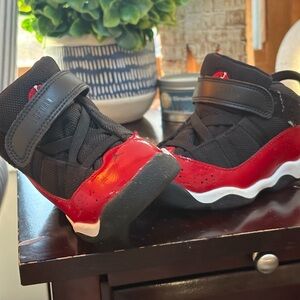 Jordan Black and Red Baby Sneakers